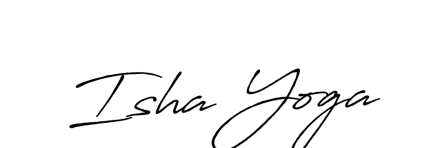 Create a beautiful signature design for name Isha Yoga. With this signature (Antro_Vectra_Bolder) fonts, you can make a handwritten signature for free. Isha Yoga signature style 7 images and pictures png