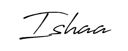 Achieve flawless digital penmanship with Ishaa name in Antro_Vectra_Bolder font. The perfect tool for creating online signatures. Ishaa signature style 7 images and pictures png