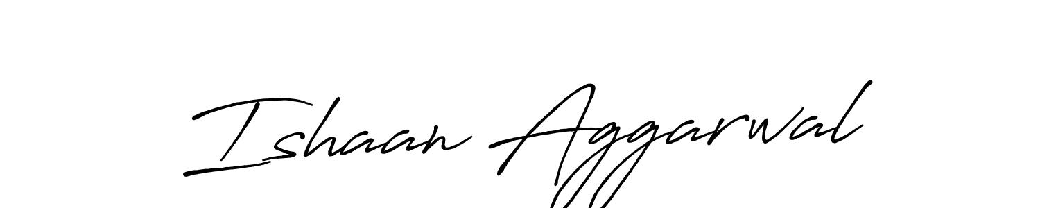 How to make Ishaan Aggarwal name signature. Use Antro_Vectra_Bolder style for creating short signs online. This is the latest handwritten sign. Ishaan Aggarwal signature style 7 images and pictures png