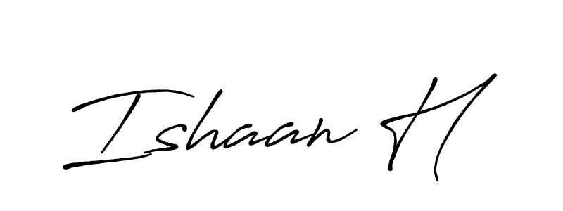 Ishaan H stylish signature style. Best Handwritten Sign (Antro_Vectra_Bolder) for my name. Handwritten Signature Collection Ideas for my name Ishaan H. Ishaan H signature style 7 images and pictures png