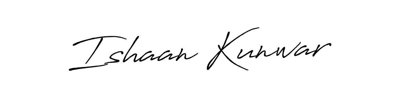 Create a beautiful signature design for name Ishaan Kunwar. With this signature (Antro_Vectra_Bolder) fonts, you can make a handwritten signature for free. Ishaan Kunwar signature style 7 images and pictures png