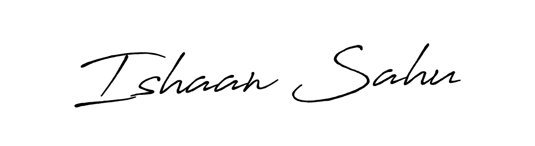 Make a beautiful signature design for name Ishaan Sahu. With this signature (Antro_Vectra_Bolder) style, you can create a handwritten signature for free. Ishaan Sahu signature style 7 images and pictures png