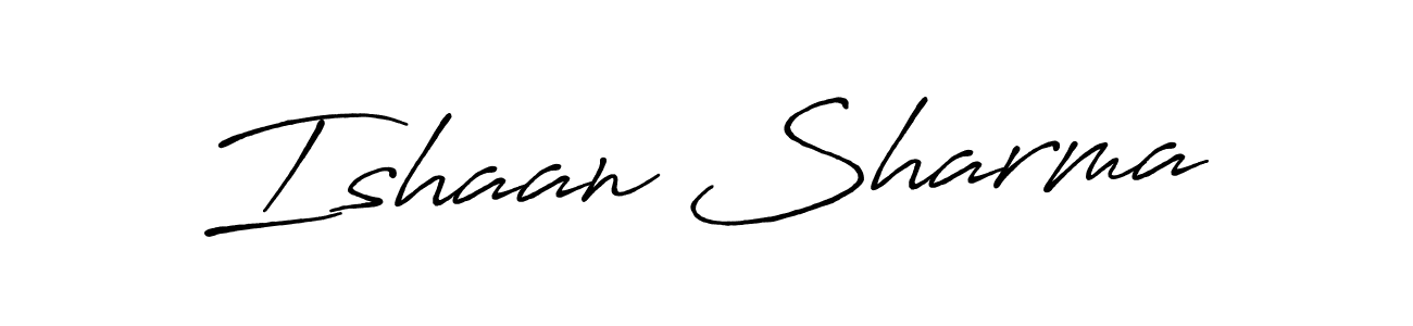 Design your own signature with our free online signature maker. With this signature software, you can create a handwritten (Antro_Vectra_Bolder) signature for name Ishaan Sharma. Ishaan Sharma signature style 7 images and pictures png