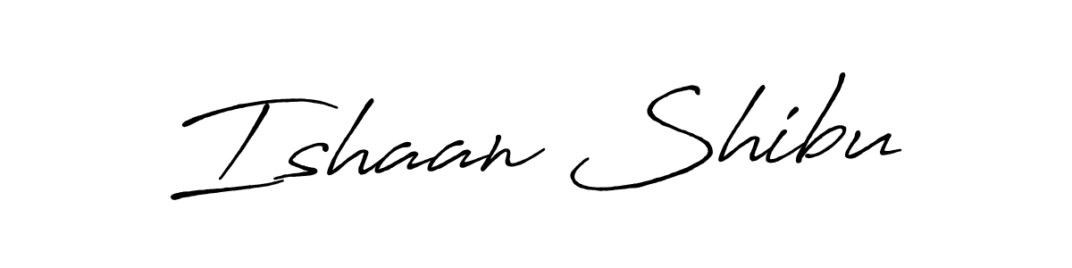 Create a beautiful signature design for name Ishaan Shibu. With this signature (Antro_Vectra_Bolder) fonts, you can make a handwritten signature for free. Ishaan Shibu signature style 7 images and pictures png