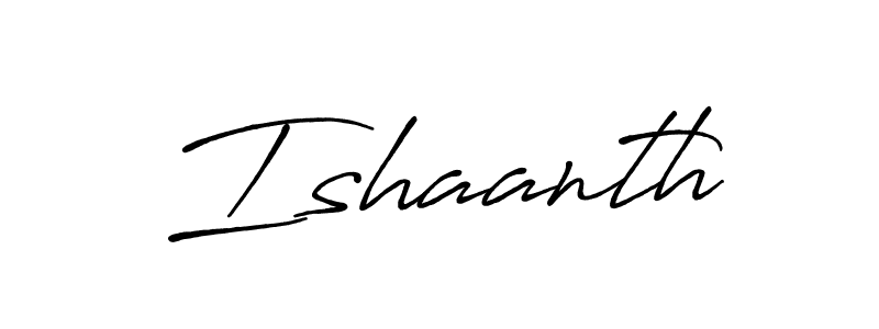 Use a signature maker to create a handwritten signature online. With this signature software, you can design (Antro_Vectra_Bolder) your own signature for name Ishaanth. Ishaanth signature style 7 images and pictures png