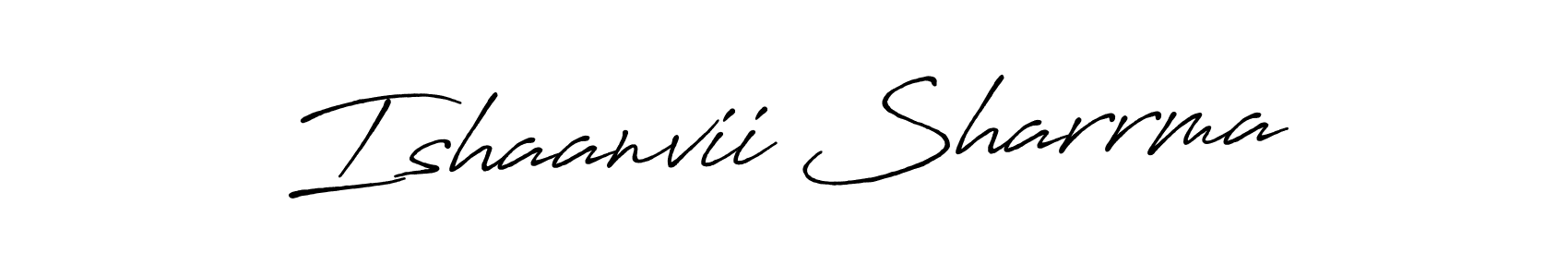 Make a beautiful signature design for name Ishaanvii Sharrma. With this signature (Antro_Vectra_Bolder) style, you can create a handwritten signature for free. Ishaanvii Sharrma signature style 7 images and pictures png