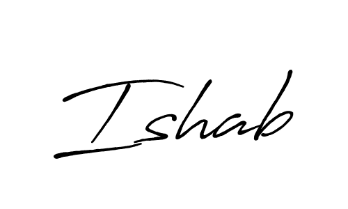 Similarly Antro_Vectra_Bolder is the best handwritten signature design. Signature creator online .You can use it as an online autograph creator for name Ishab. Ishab signature style 7 images and pictures png