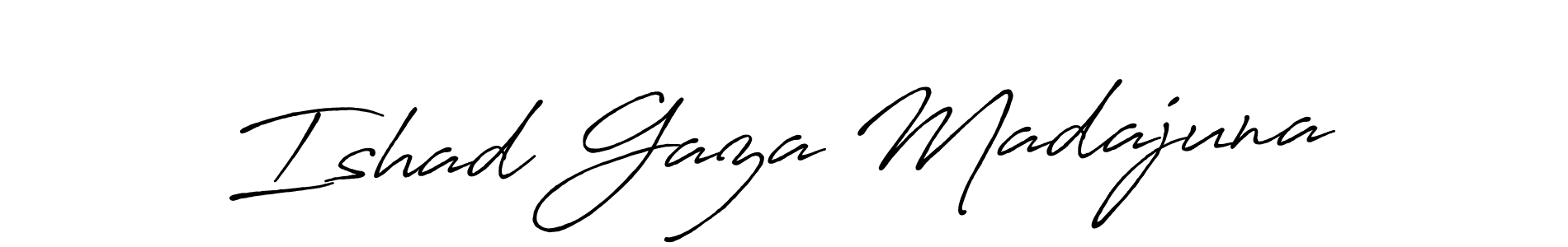 Similarly Antro_Vectra_Bolder is the best handwritten signature design. Signature creator online .You can use it as an online autograph creator for name Ishad Gaza Madajuna. Ishad Gaza Madajuna signature style 7 images and pictures png