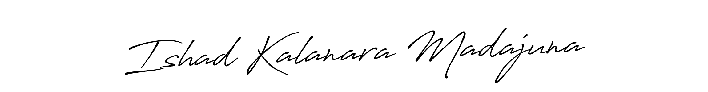 The best way (Antro_Vectra_Bolder) to make a short signature is to pick only two or three words in your name. The name Ishad Kalanara Madajuna include a total of six letters. For converting this name. Ishad Kalanara Madajuna signature style 7 images and pictures png