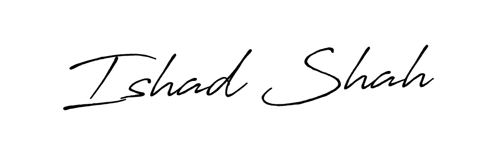 Create a beautiful signature design for name Ishad Shah. With this signature (Antro_Vectra_Bolder) fonts, you can make a handwritten signature for free. Ishad Shah signature style 7 images and pictures png