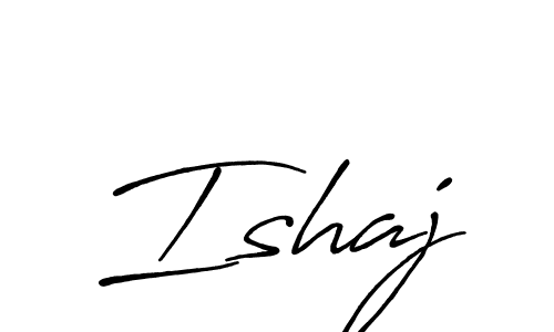 Make a beautiful signature design for name Ishaj. With this signature (Antro_Vectra_Bolder) style, you can create a handwritten signature for free. Ishaj signature style 7 images and pictures png
