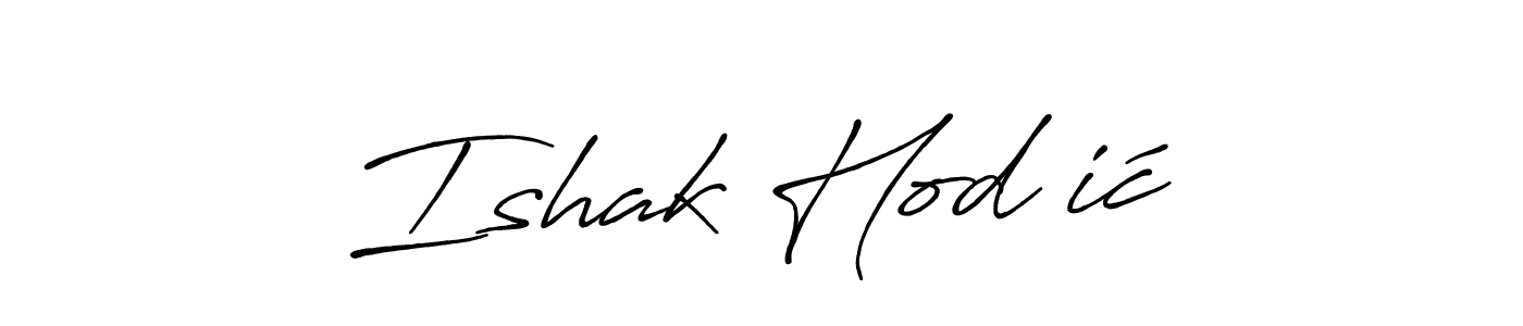 This is the best signature style for the Ishak Hodžić name. Also you like these signature font (Antro_Vectra_Bolder). Mix name signature. Ishak Hodžić signature style 7 images and pictures png