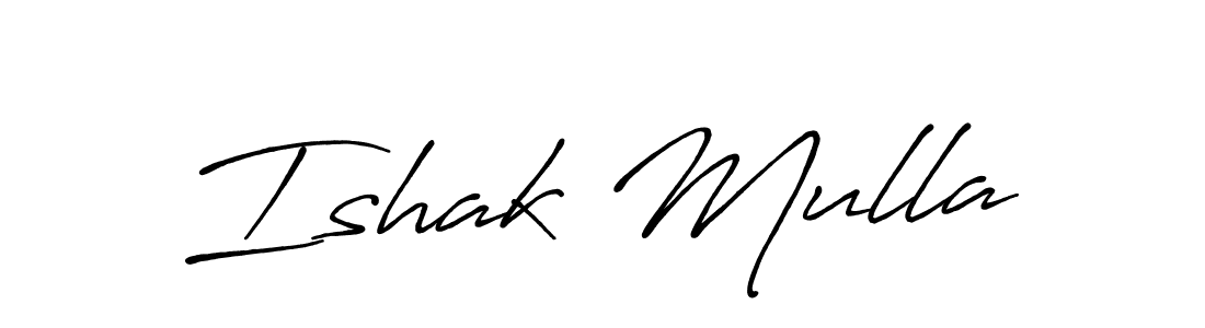 The best way (Antro_Vectra_Bolder) to make a short signature is to pick only two or three words in your name. The name Ishak Mulla include a total of six letters. For converting this name. Ishak Mulla signature style 7 images and pictures png