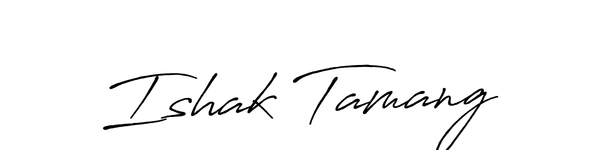 You can use this online signature creator to create a handwritten signature for the name Ishak Tamang. This is the best online autograph maker. Ishak Tamang signature style 7 images and pictures png