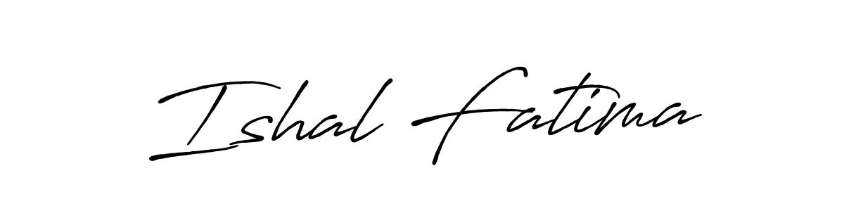 How to make Ishal Fatima name signature. Use Antro_Vectra_Bolder style for creating short signs online. This is the latest handwritten sign. Ishal Fatima signature style 7 images and pictures png