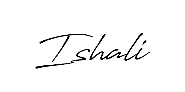 Design your own signature with our free online signature maker. With this signature software, you can create a handwritten (Antro_Vectra_Bolder) signature for name Ishali. Ishali signature style 7 images and pictures png