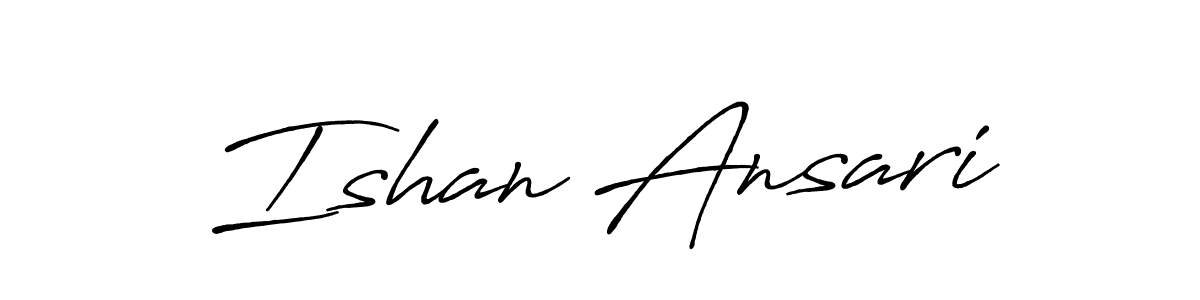 Ishan Ansari stylish signature style. Best Handwritten Sign (Antro_Vectra_Bolder) for my name. Handwritten Signature Collection Ideas for my name Ishan Ansari. Ishan Ansari signature style 7 images and pictures png