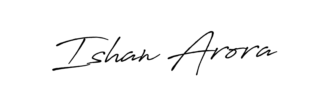 How to make Ishan Arora name signature. Use Antro_Vectra_Bolder style for creating short signs online. This is the latest handwritten sign. Ishan Arora signature style 7 images and pictures png