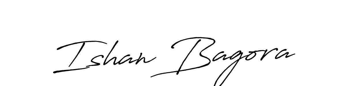 Create a beautiful signature design for name Ishan Bagora. With this signature (Antro_Vectra_Bolder) fonts, you can make a handwritten signature for free. Ishan Bagora signature style 7 images and pictures png