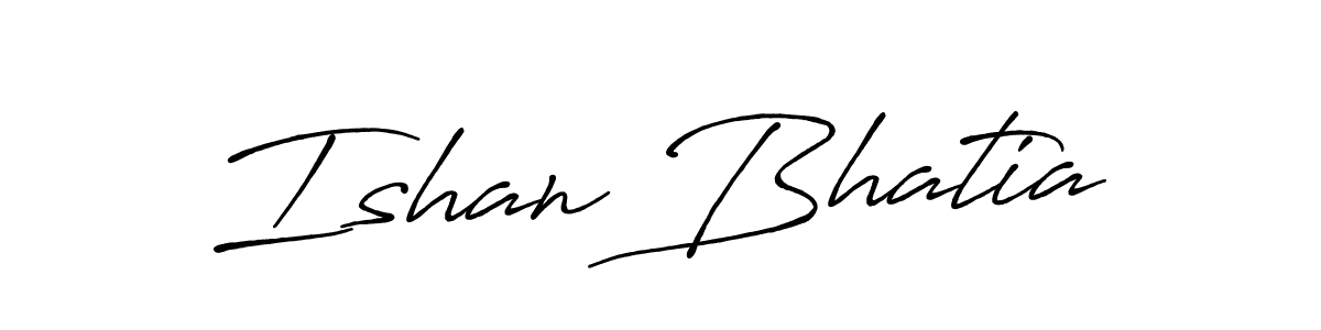 Create a beautiful signature design for name Ishan Bhatia. With this signature (Antro_Vectra_Bolder) fonts, you can make a handwritten signature for free. Ishan Bhatia signature style 7 images and pictures png