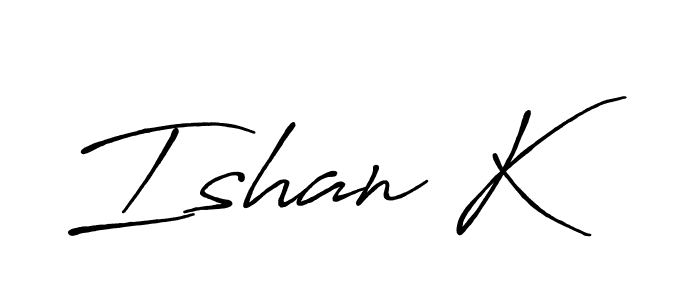 Make a beautiful signature design for name Ishan K. Use this online signature maker to create a handwritten signature for free. Ishan K signature style 7 images and pictures png