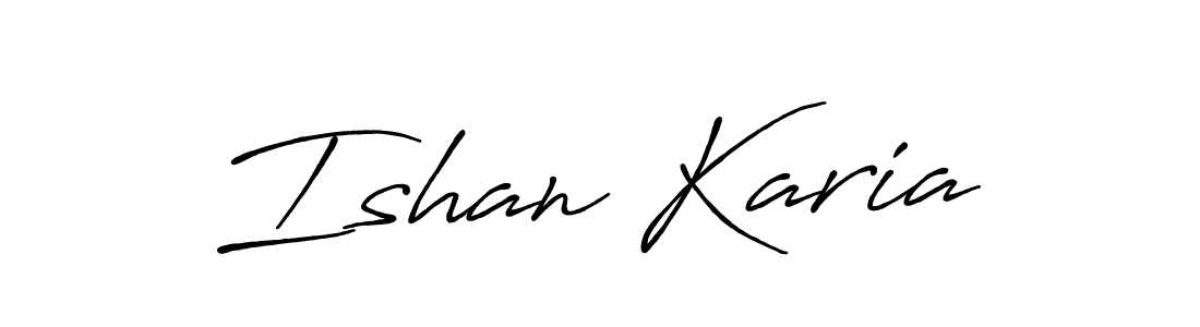 if you are searching for the best signature style for your name Ishan Karia. so please give up your signature search. here we have designed multiple signature styles  using Antro_Vectra_Bolder. Ishan Karia signature style 7 images and pictures png