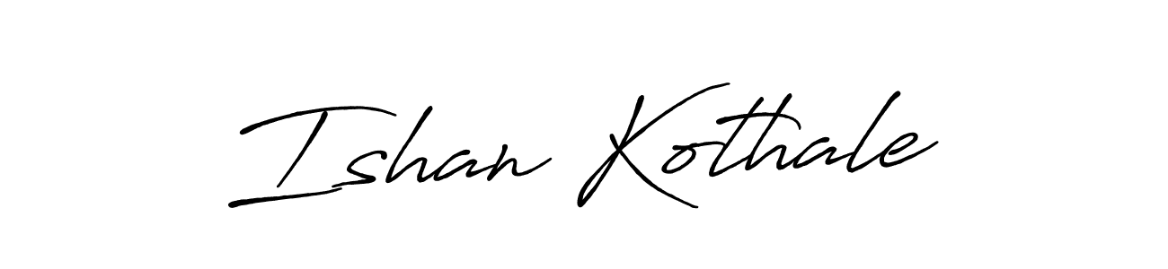 Ishan Kothale stylish signature style. Best Handwritten Sign (Antro_Vectra_Bolder) for my name. Handwritten Signature Collection Ideas for my name Ishan Kothale. Ishan Kothale signature style 7 images and pictures png