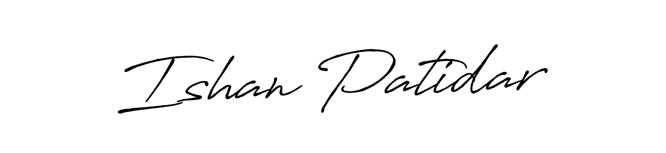 Also we have Ishan Patidar name is the best signature style. Create professional handwritten signature collection using Antro_Vectra_Bolder autograph style. Ishan Patidar signature style 7 images and pictures png