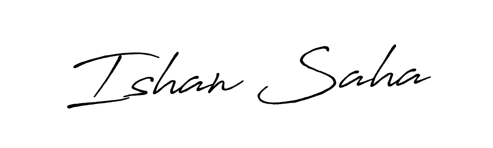 Design your own signature with our free online signature maker. With this signature software, you can create a handwritten (Antro_Vectra_Bolder) signature for name Ishan Saha. Ishan Saha signature style 7 images and pictures png