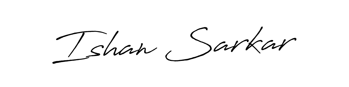 How to make Ishan Sarkar signature? Antro_Vectra_Bolder is a professional autograph style. Create handwritten signature for Ishan Sarkar name. Ishan Sarkar signature style 7 images and pictures png