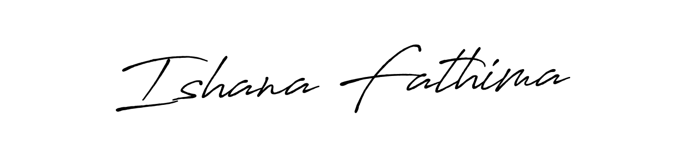 Antro_Vectra_Bolder is a professional signature style that is perfect for those who want to add a touch of class to their signature. It is also a great choice for those who want to make their signature more unique. Get Ishana Fathima name to fancy signature for free. Ishana Fathima signature style 7 images and pictures png