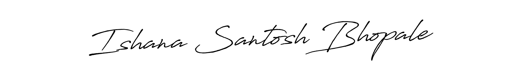 Create a beautiful signature design for name Ishana Santosh Bhopale. With this signature (Antro_Vectra_Bolder) fonts, you can make a handwritten signature for free. Ishana Santosh Bhopale signature style 7 images and pictures png