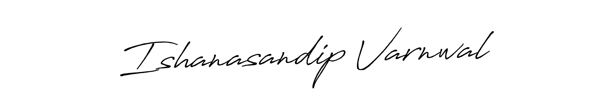 How to make Ishanasandip Varnwal name signature. Use Antro_Vectra_Bolder style for creating short signs online. This is the latest handwritten sign. Ishanasandip Varnwal signature style 7 images and pictures png