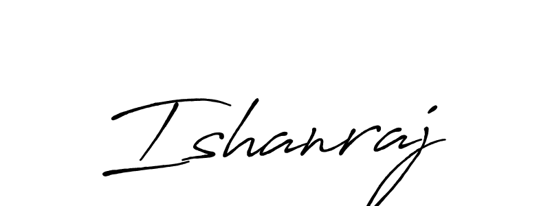 Make a beautiful signature design for name Ishanraj. With this signature (Antro_Vectra_Bolder) style, you can create a handwritten signature for free. Ishanraj signature style 7 images and pictures png