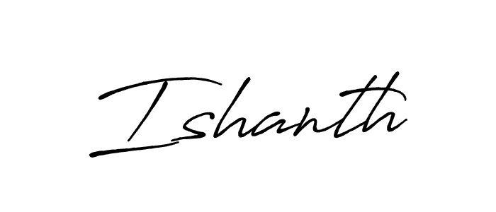 How to Draw Ishanth signature style? Antro_Vectra_Bolder is a latest design signature styles for name Ishanth. Ishanth signature style 7 images and pictures png