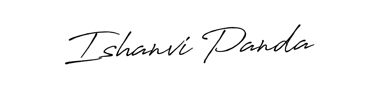 Create a beautiful signature design for name Ishanvi Panda. With this signature (Antro_Vectra_Bolder) fonts, you can make a handwritten signature for free. Ishanvi Panda signature style 7 images and pictures png