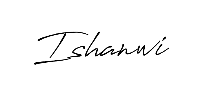 The best way (Antro_Vectra_Bolder) to make a short signature is to pick only two or three words in your name. The name Ishanwi include a total of six letters. For converting this name. Ishanwi signature style 7 images and pictures png