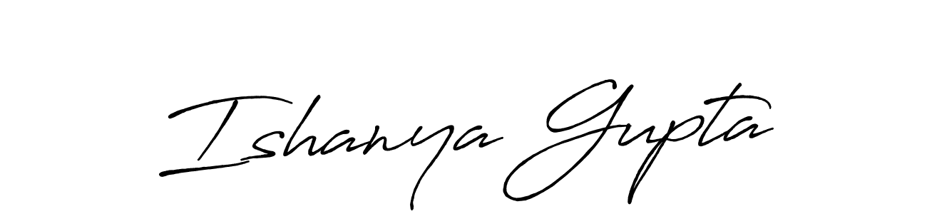 Design your own signature with our free online signature maker. With this signature software, you can create a handwritten (Antro_Vectra_Bolder) signature for name Ishanya Gupta. Ishanya Gupta signature style 7 images and pictures png