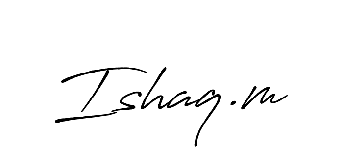 Also You can easily find your signature by using the search form. We will create Ishaq.m name handwritten signature images for you free of cost using Antro_Vectra_Bolder sign style. Ishaq.m signature style 7 images and pictures png