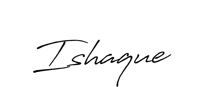 How to make Ishaque name signature. Use Antro_Vectra_Bolder style for creating short signs online. This is the latest handwritten sign. Ishaque signature style 7 images and pictures png