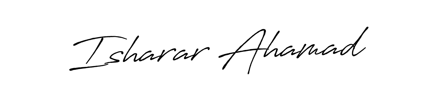 How to make Isharar Ahamad signature? Antro_Vectra_Bolder is a professional autograph style. Create handwritten signature for Isharar Ahamad name. Isharar Ahamad signature style 7 images and pictures png