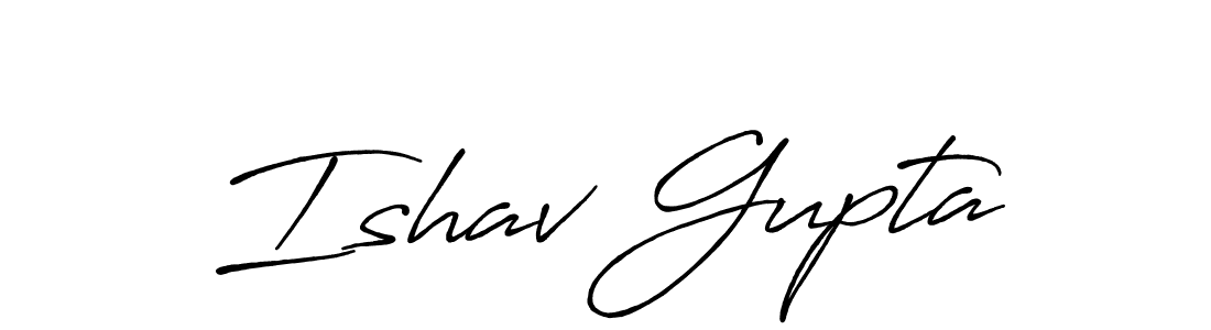 The best way (Antro_Vectra_Bolder) to make a short signature is to pick only two or three words in your name. The name Ishav Gupta include a total of six letters. For converting this name. Ishav Gupta signature style 7 images and pictures png