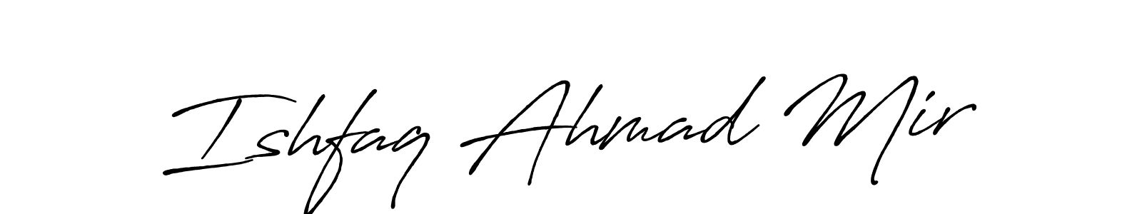 Make a beautiful signature design for name Ishfaq Ahmad Mir. With this signature (Antro_Vectra_Bolder) style, you can create a handwritten signature for free. Ishfaq Ahmad Mir signature style 7 images and pictures png