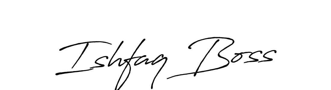 Design your own signature with our free online signature maker. With this signature software, you can create a handwritten (Antro_Vectra_Bolder) signature for name Ishfaq Boss. Ishfaq Boss signature style 7 images and pictures png