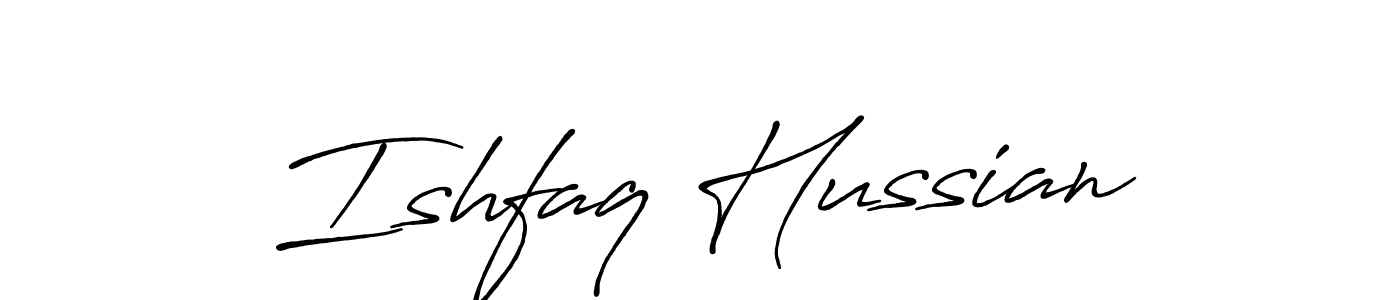 Make a beautiful signature design for name Ishfaq Hussian. With this signature (Antro_Vectra_Bolder) style, you can create a handwritten signature for free. Ishfaq Hussian signature style 7 images and pictures png