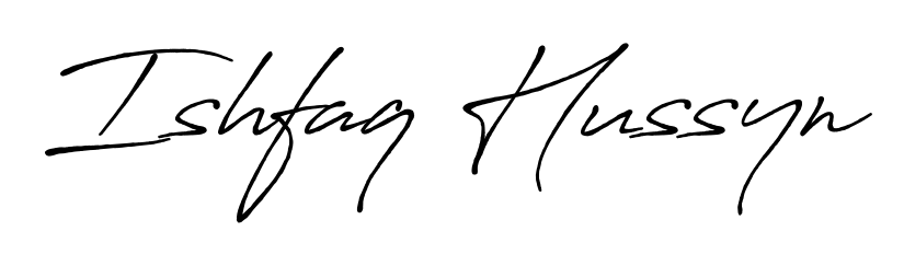 Use a signature maker to create a handwritten signature online. With this signature software, you can design (Antro_Vectra_Bolder) your own signature for name Ishfaq Hussyn. Ishfaq Hussyn signature style 7 images and pictures png