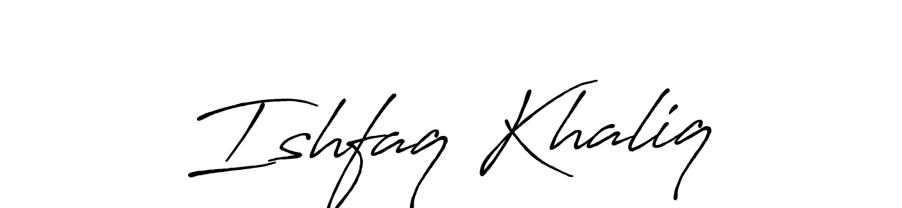 Use a signature maker to create a handwritten signature online. With this signature software, you can design (Antro_Vectra_Bolder) your own signature for name Ishfaq Khaliq. Ishfaq Khaliq signature style 7 images and pictures png