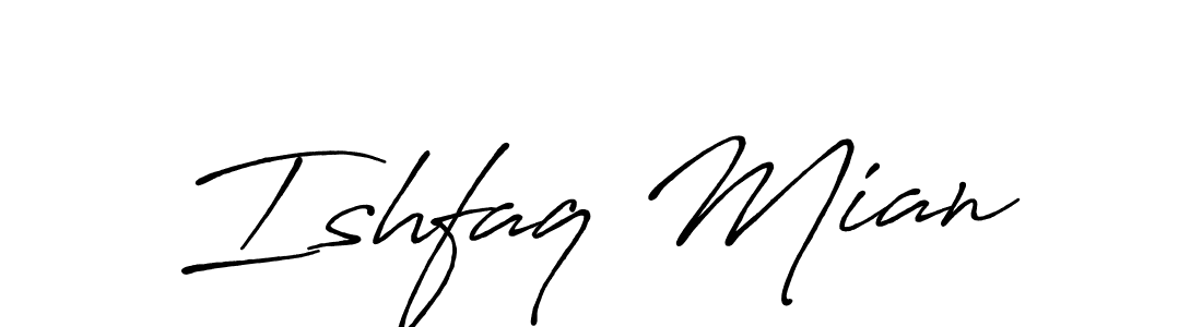 Ishfaq Mian stylish signature style. Best Handwritten Sign (Antro_Vectra_Bolder) for my name. Handwritten Signature Collection Ideas for my name Ishfaq Mian. Ishfaq Mian signature style 7 images and pictures png