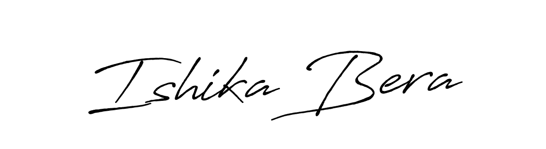 How to make Ishika Bera signature? Antro_Vectra_Bolder is a professional autograph style. Create handwritten signature for Ishika Bera name. Ishika Bera signature style 7 images and pictures png