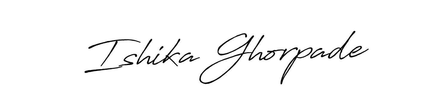 Ishika Ghorpade stylish signature style. Best Handwritten Sign (Antro_Vectra_Bolder) for my name. Handwritten Signature Collection Ideas for my name Ishika Ghorpade. Ishika Ghorpade signature style 7 images and pictures png